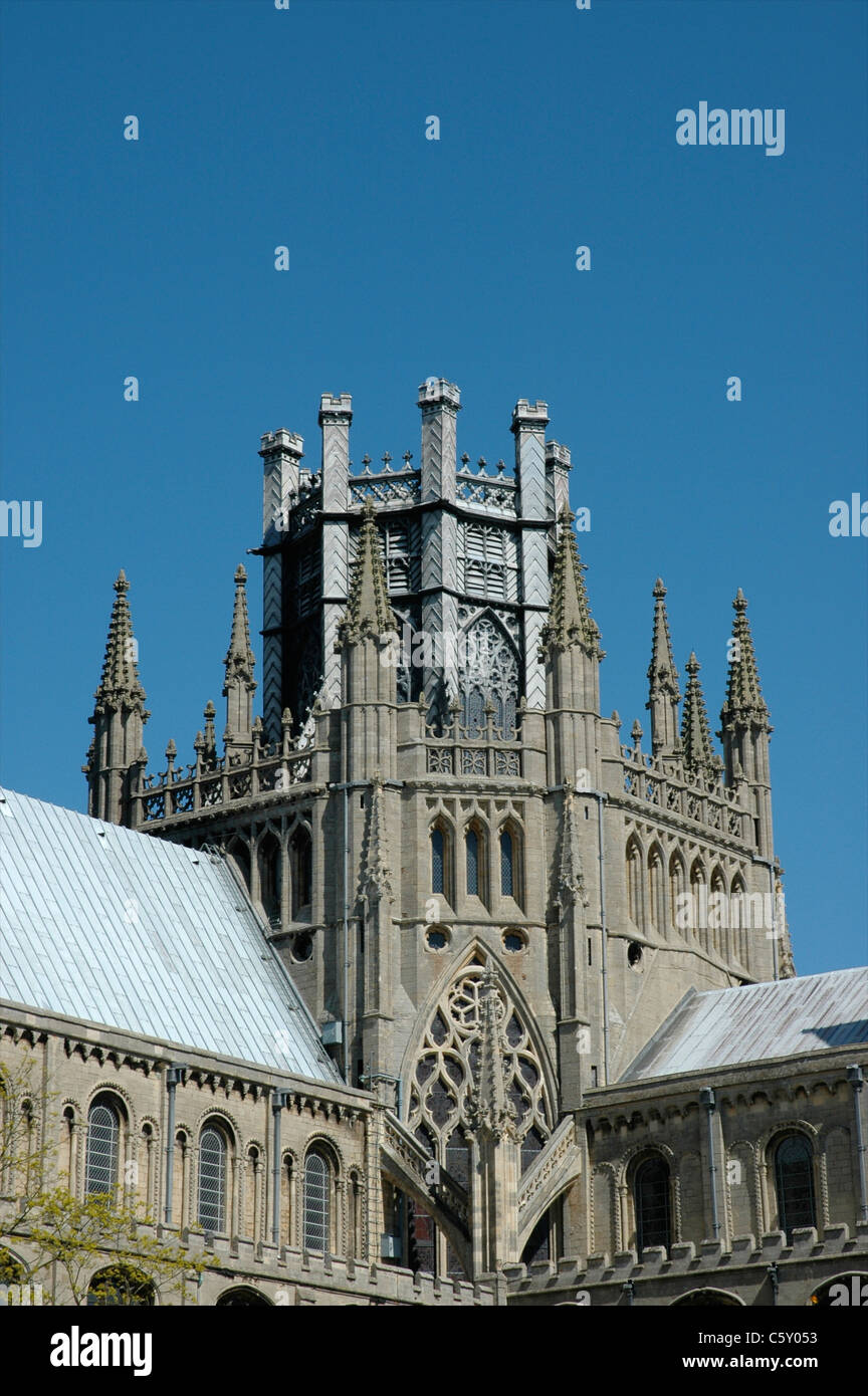 Lantern and Octagon Tower, Ely Cathedral, Cambridgeshire, England, UK Stock Photo