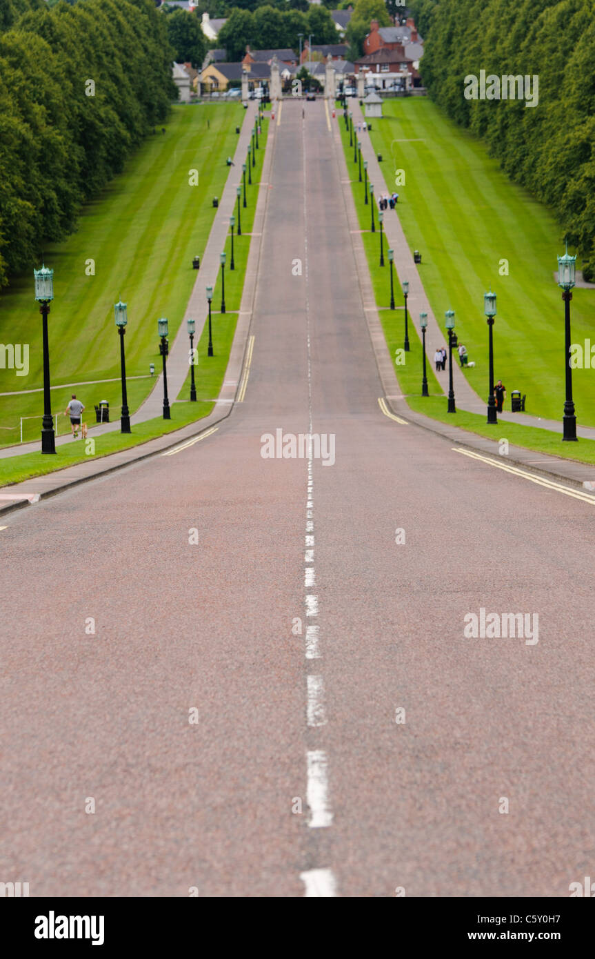 The mile long Prince of Wales' Avenue at Stormont Stock Photo