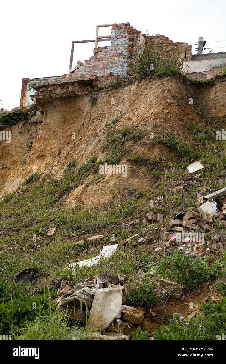 Coastal erosion happisburgh north norfolk uk stock photo 38087306