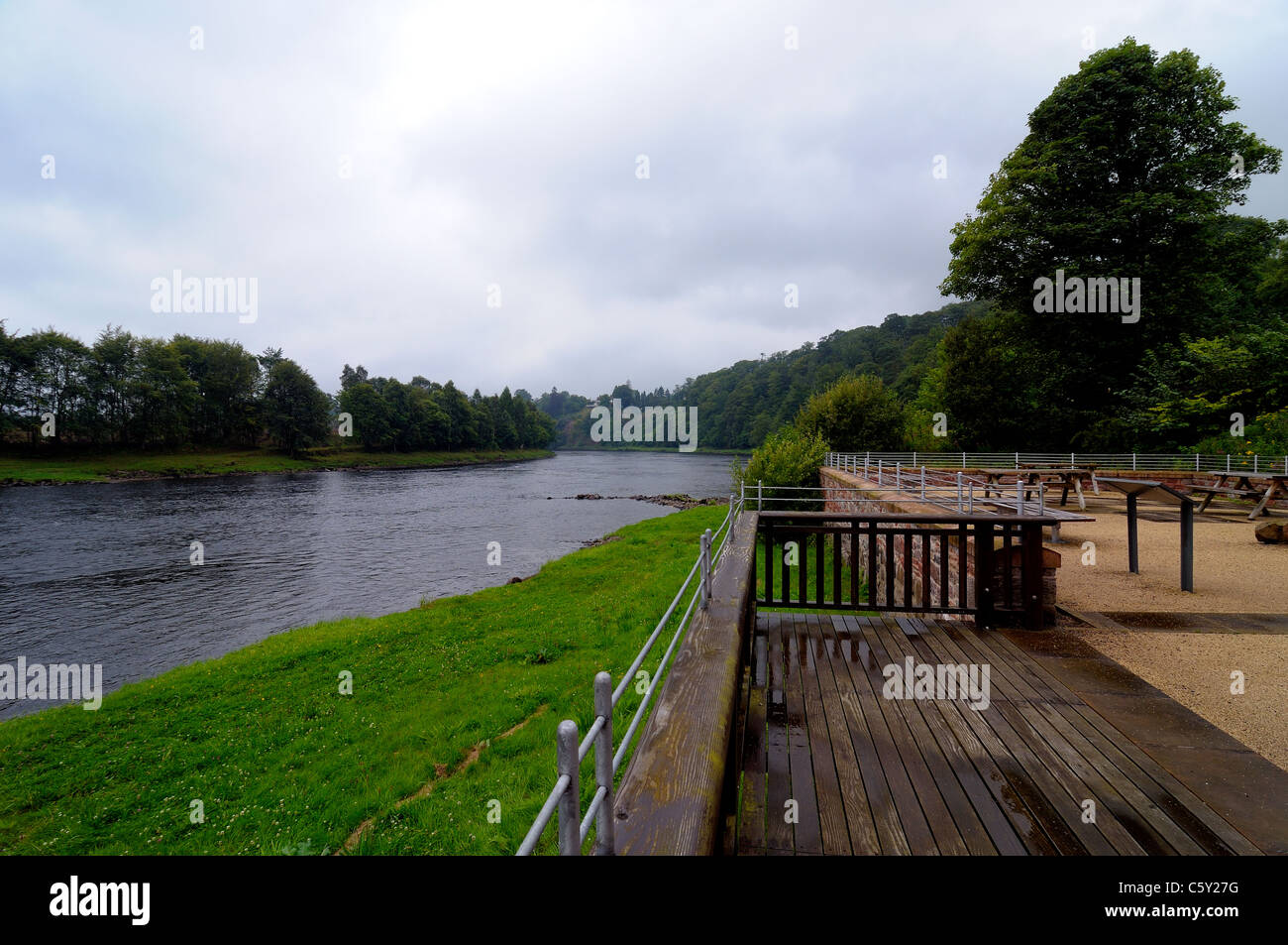 The Bell Mill and River Tay at Stanley Mills in Perthshire, Scotland
