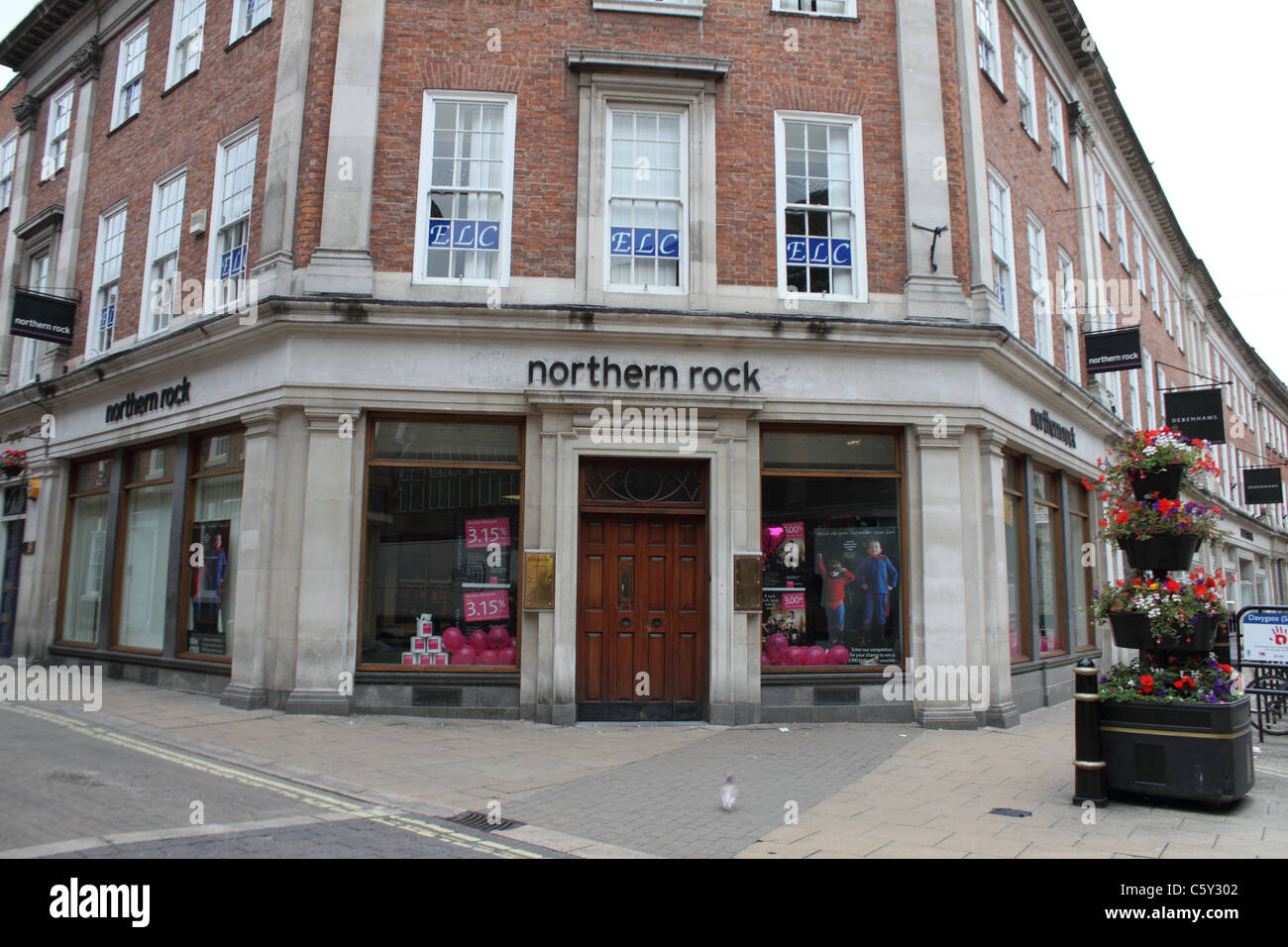 northern rock building society york branch england closed Stock Photo