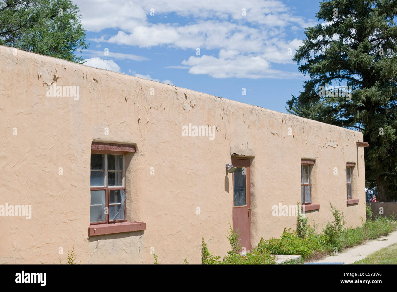 An old adobe building at Fort Stanton, Lincoln County, New Mexico Stock