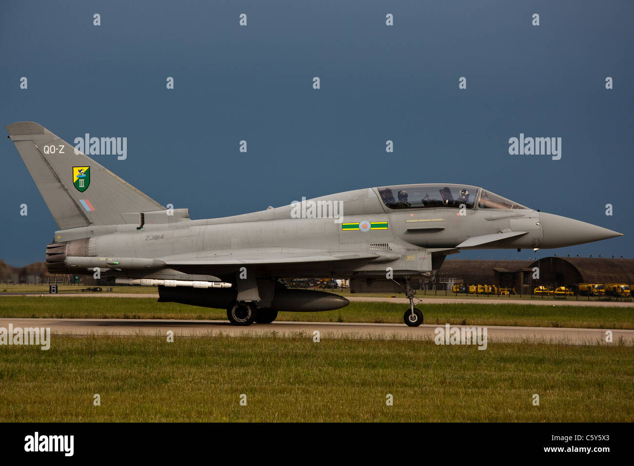 Eurofighter Typhoon waits for departure from RAF Coningsby Stock Photo