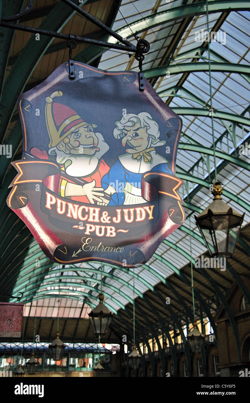 Punch & Judy Pub sign, Covent Garden, West End, City of Westminster