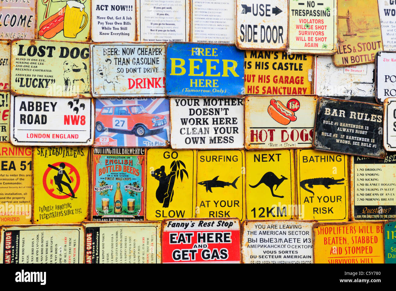 Poster Stall on Portobello Market, Notting Hill, London, England, UK Stock Photo