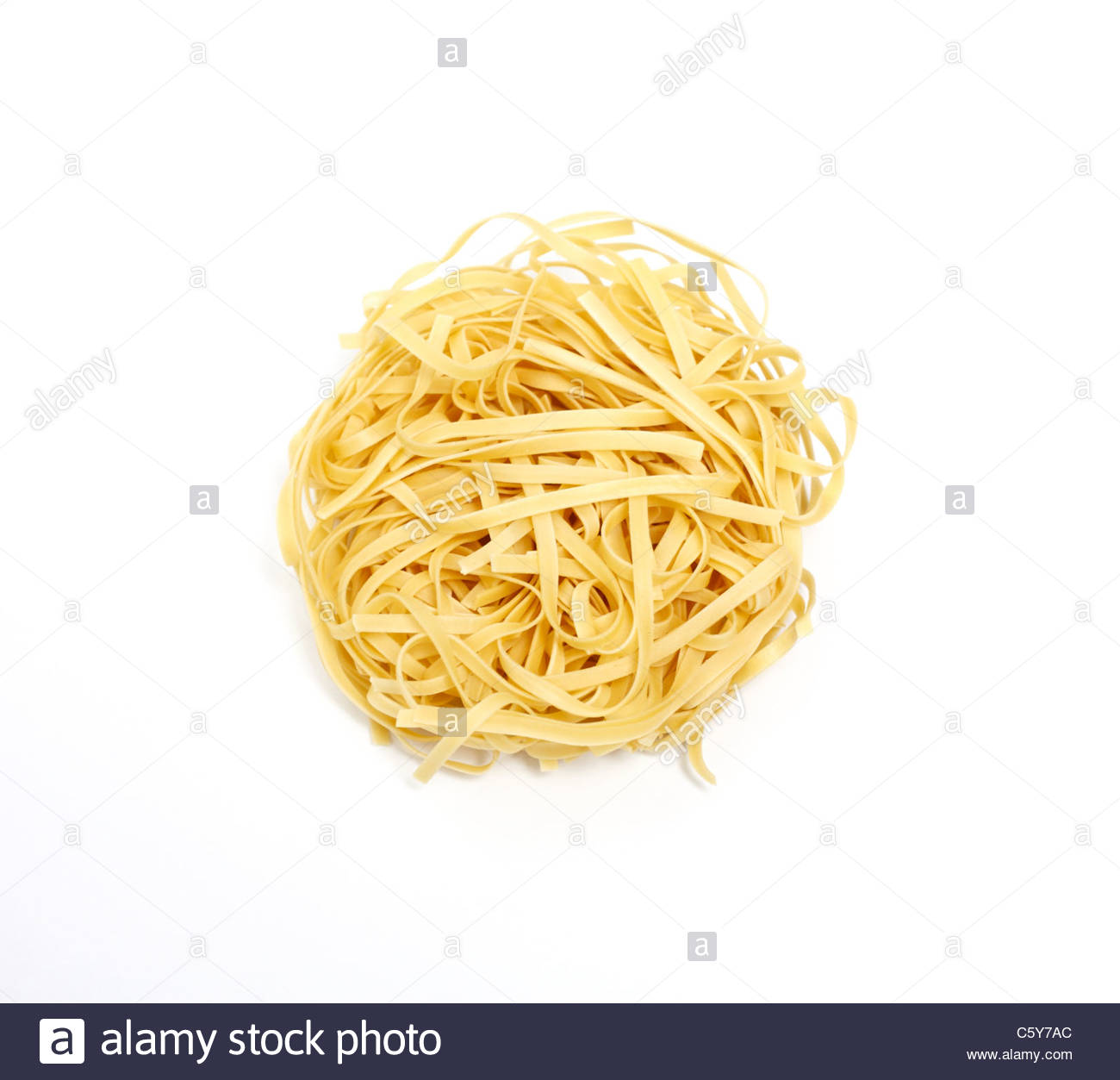 Egg noodle nest Stock Photo Alamy
