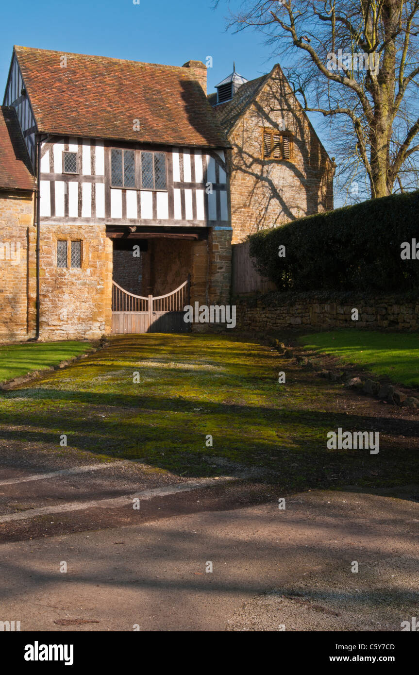 The gatehouse to Ashby St Ledgers Manor house in Northamptonshire where