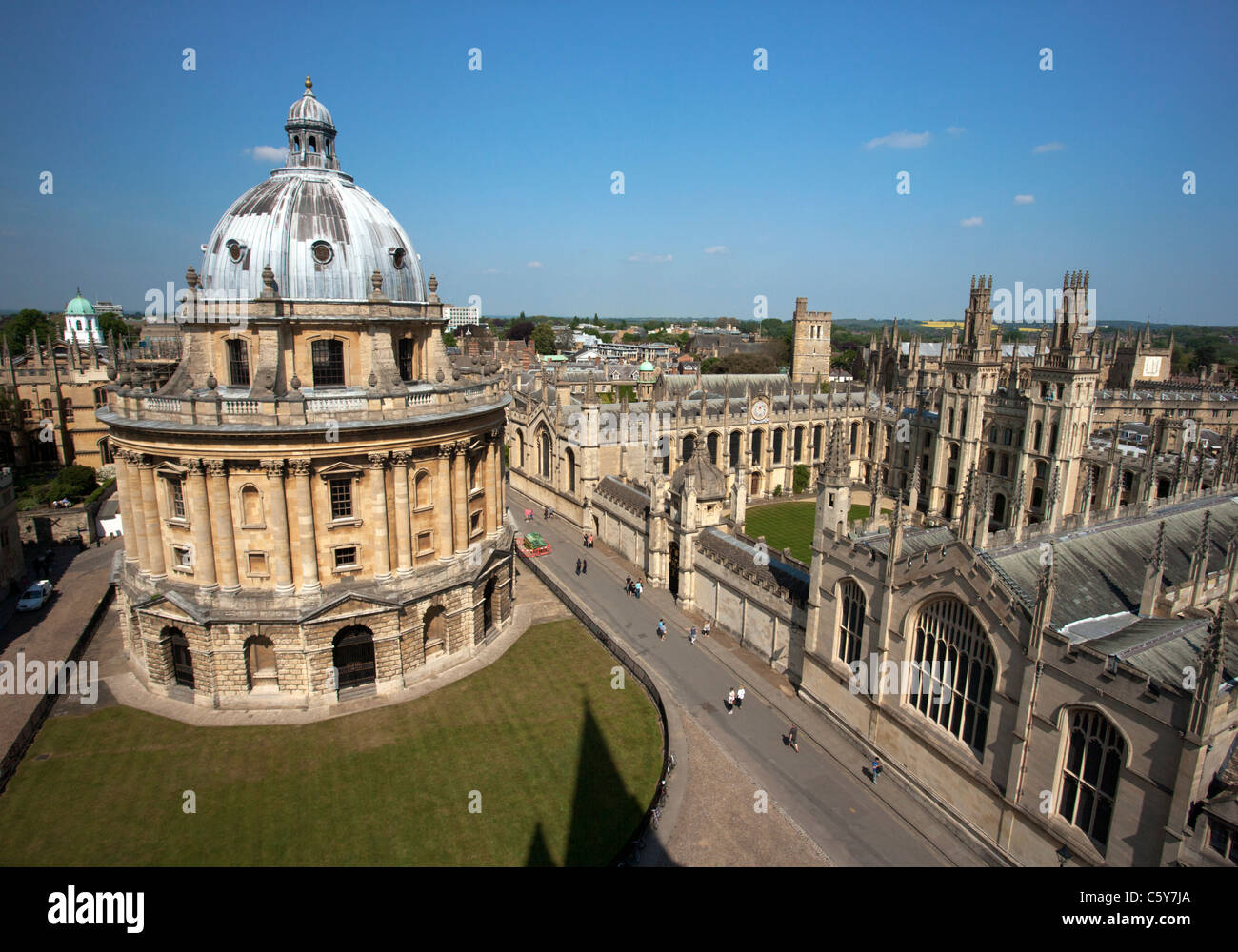 Radcliffe Camera and All Souls college in Oxford, UK. Stock Photo