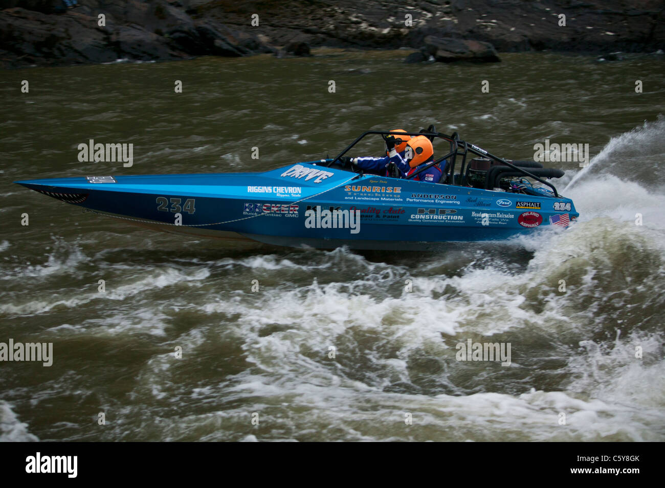Salmon River Jet Boat race, Riggins, Idaho Stock Photo Alamy