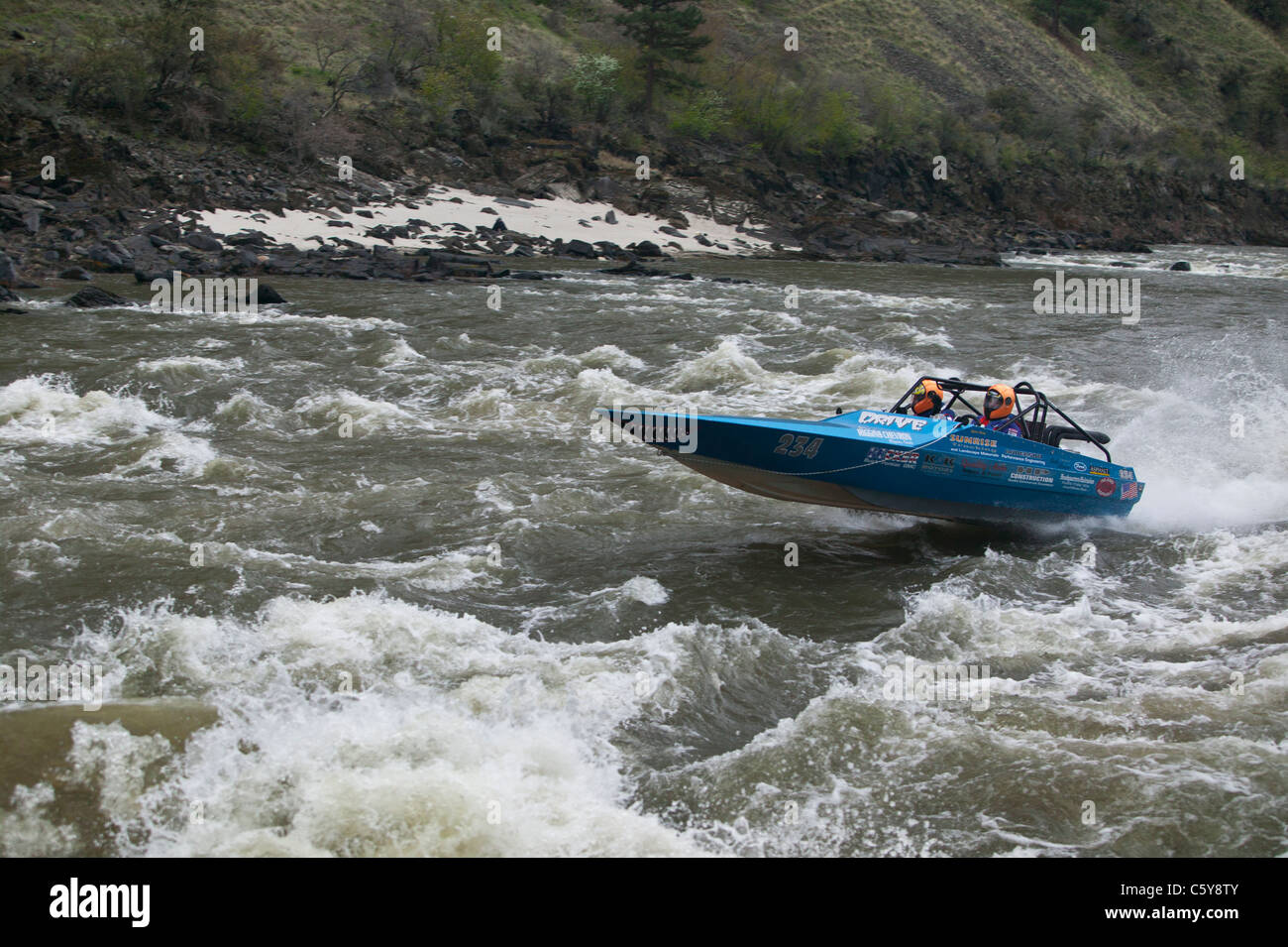 Salmon River Jet Boat race, Riggins, Idaho Stock Photo Alamy
