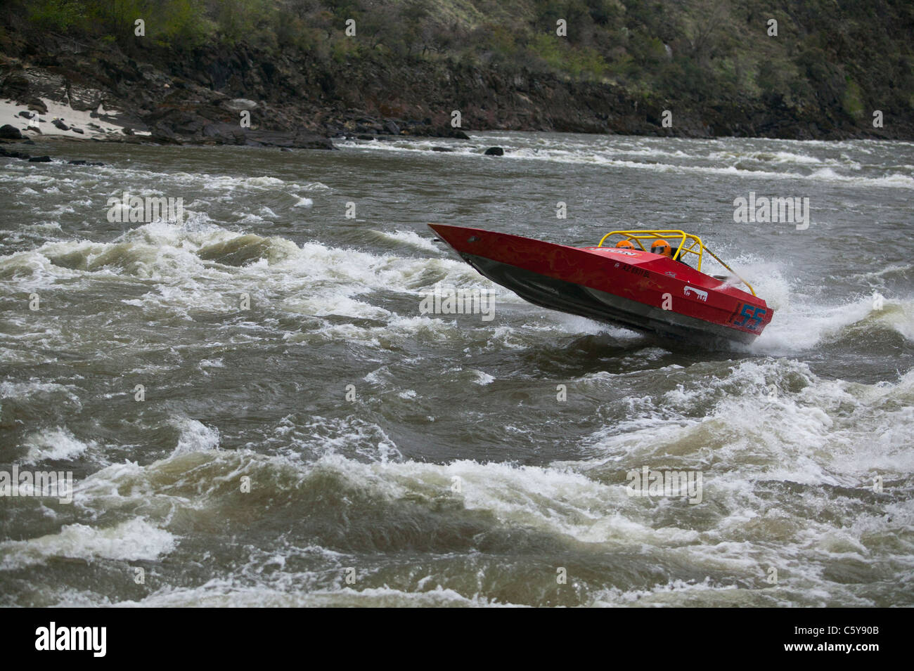 55, Revelation, powers through Time Zone rapids during the 2008 Salmon