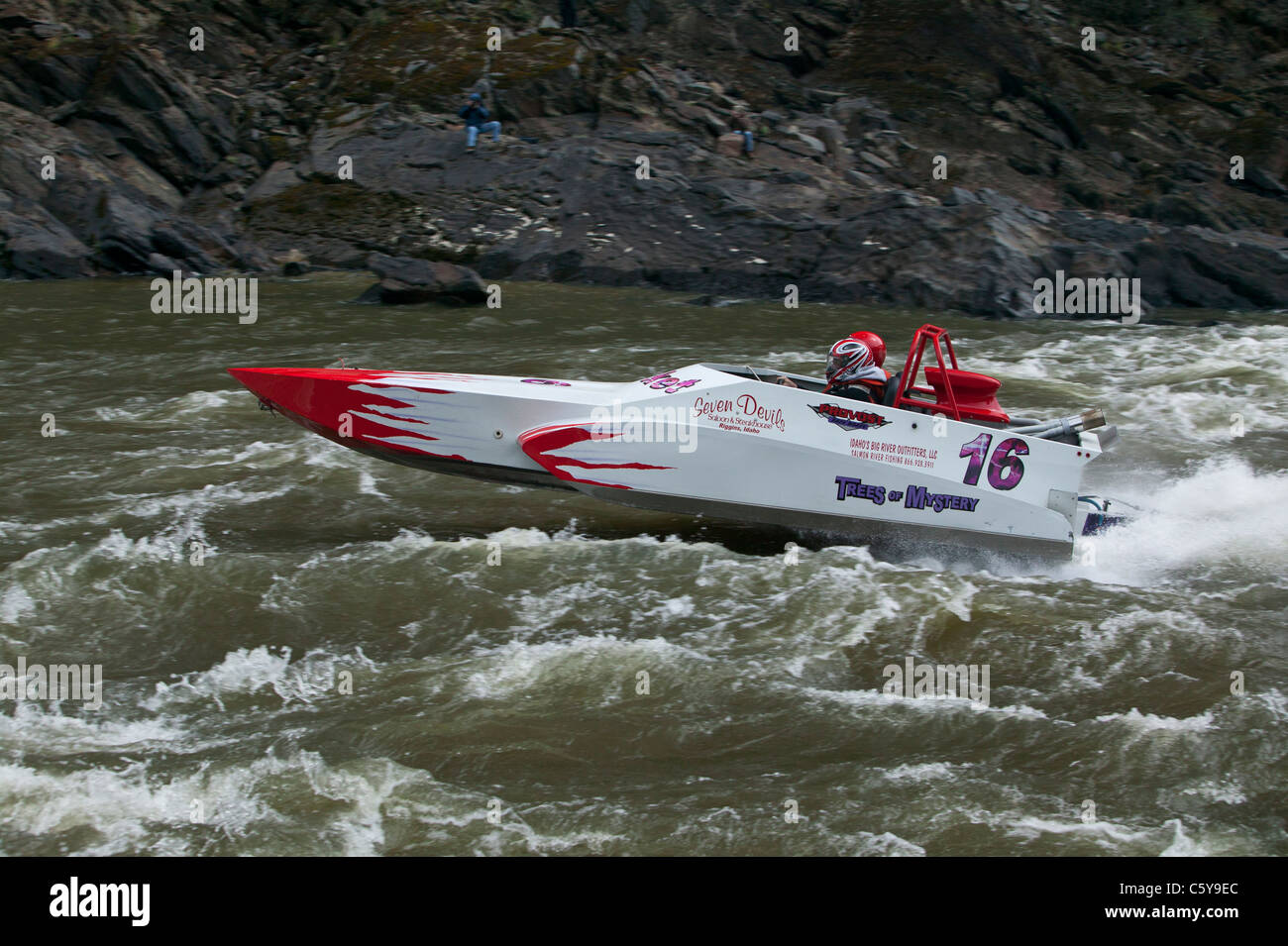 Jesse LaForest powers through Time Zone rapids in his 16 Wocket during