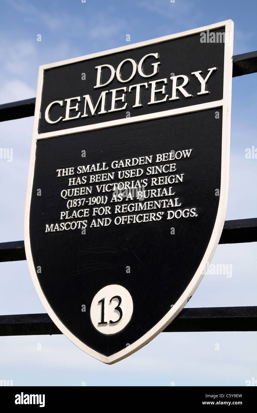 The Dog Cemetery for Army staff's pets at Edinburgh Castle, Scotland Stock Photo