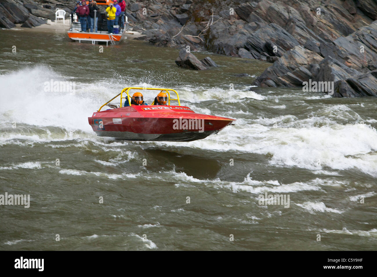 55, Revelation, powers through Time Zone rapids during the 2008 Salmon