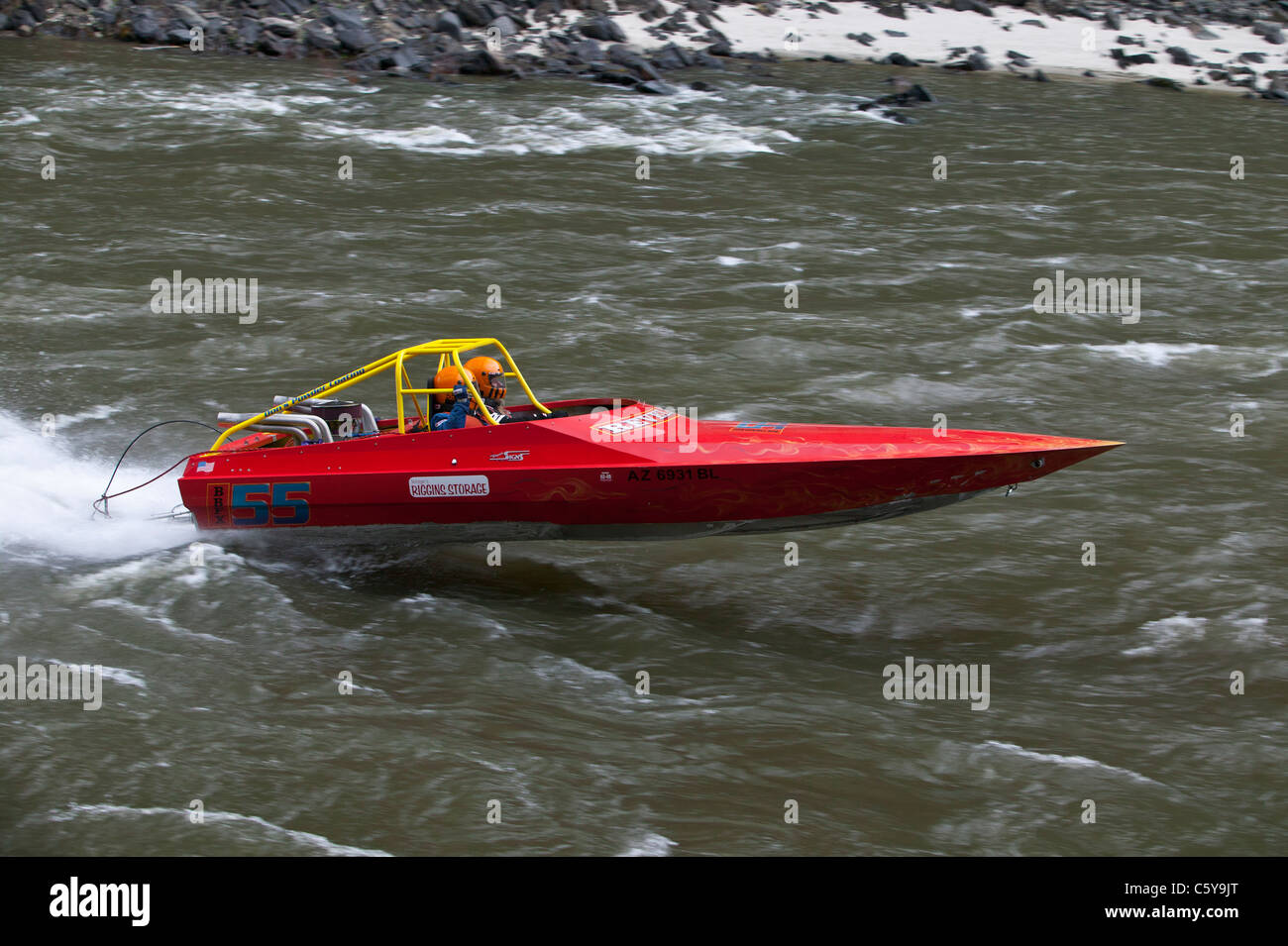 55, Revelation, powers through Time Zone rapids during the 2008 Salmon