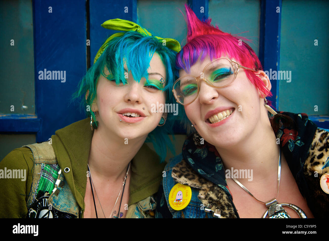 Punk rockers from all over the world arrived in Blackpool for the annual Rebellion Festival held in the town Stock Photo
