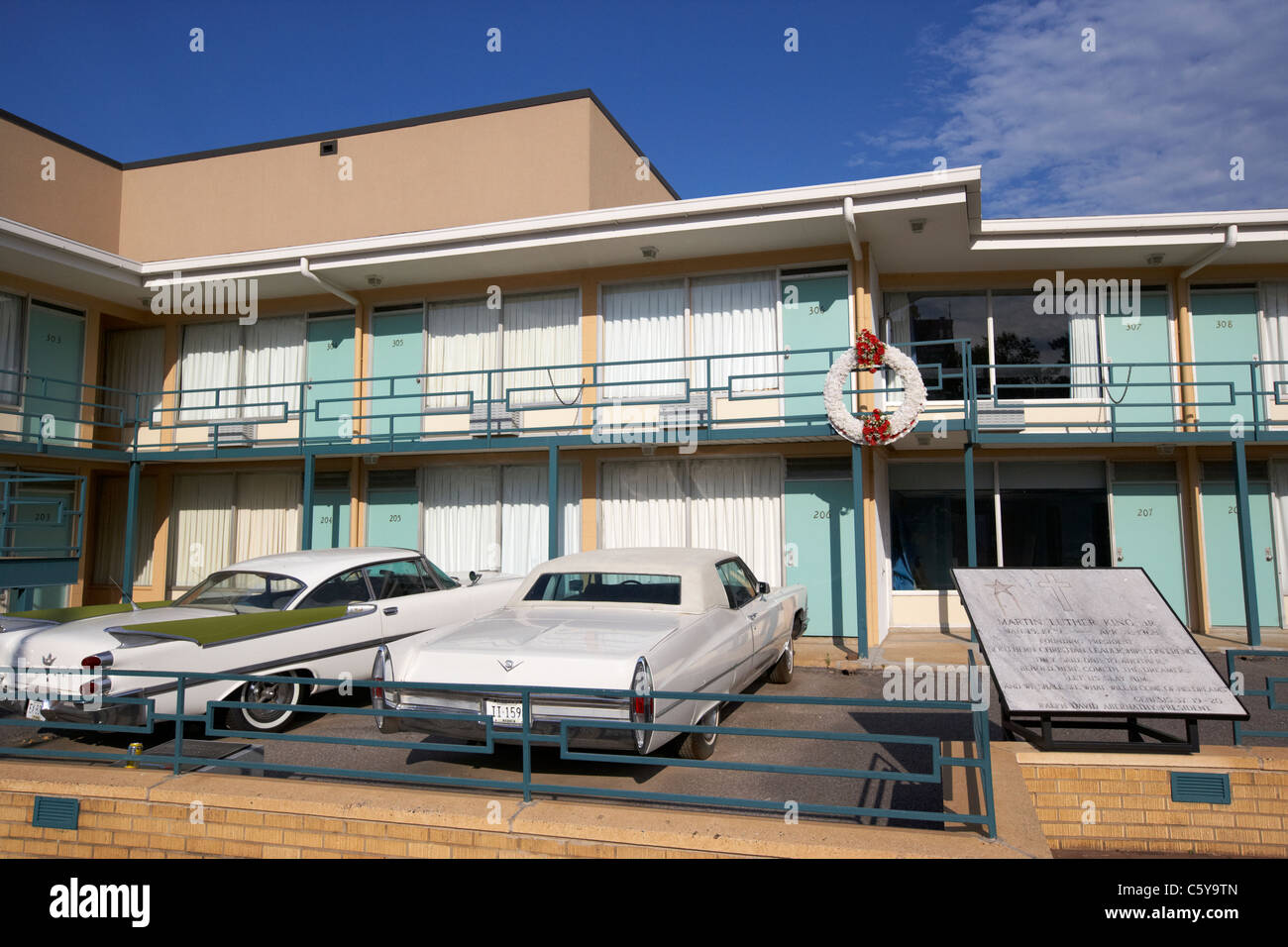 lorraine hotel site of the murder of martin luther king now the national civil rights museum memphis tennessee usa Stock Photo
