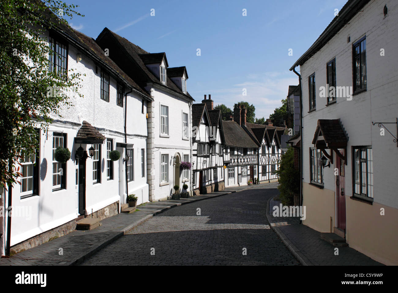 Tudor houses in Mill Street Warwick Stock Photo Alamy