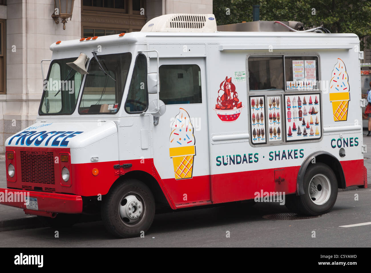 'Here Comes Frostee' ice cream truck in New York Cit. Stock Photo