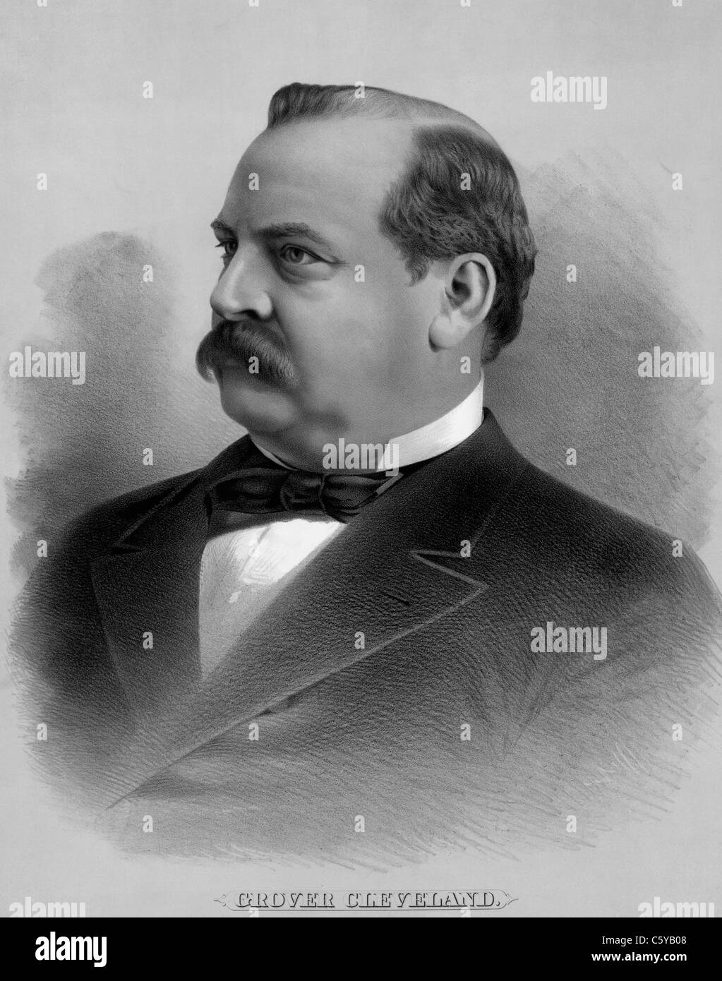 President Grover Cleveland - USA 22nd and 24th President (March 18, 1837 – June 24, 1908) Stock Photo