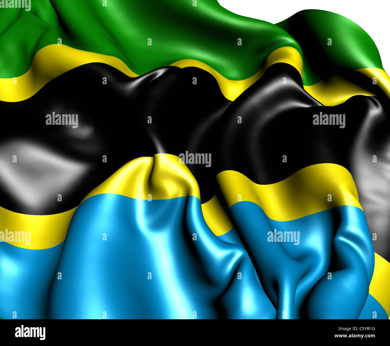 Close up tanzania flag waving hi-res stock photography and images - Alamy