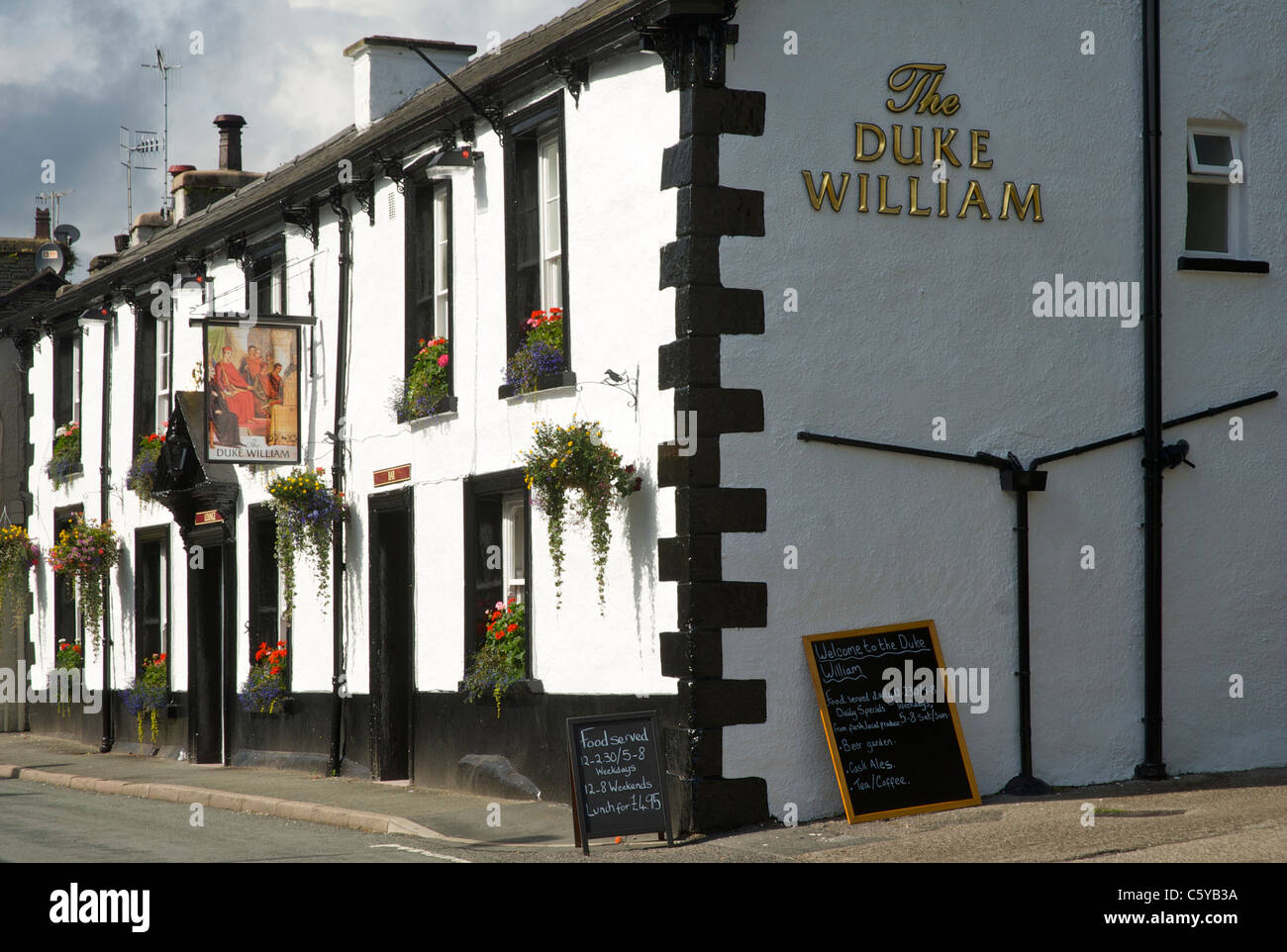 The Duke William pub in Staveley, near Kendal, Cumbria, England UK