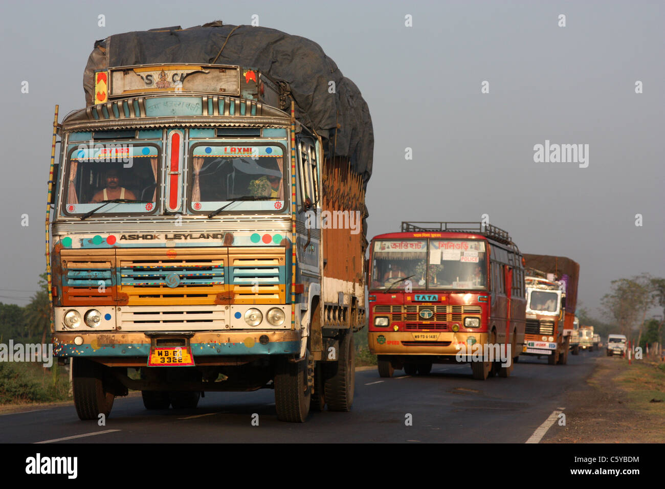 Trucker truck driver driving west hires stock photography and images