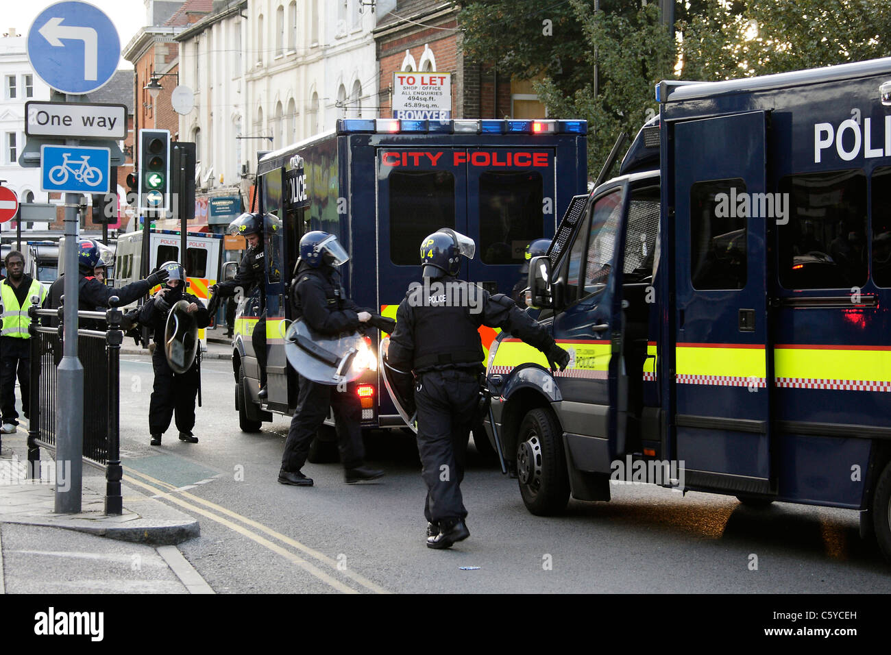 City of London police were drafted in to Enfield to deploy riot squad