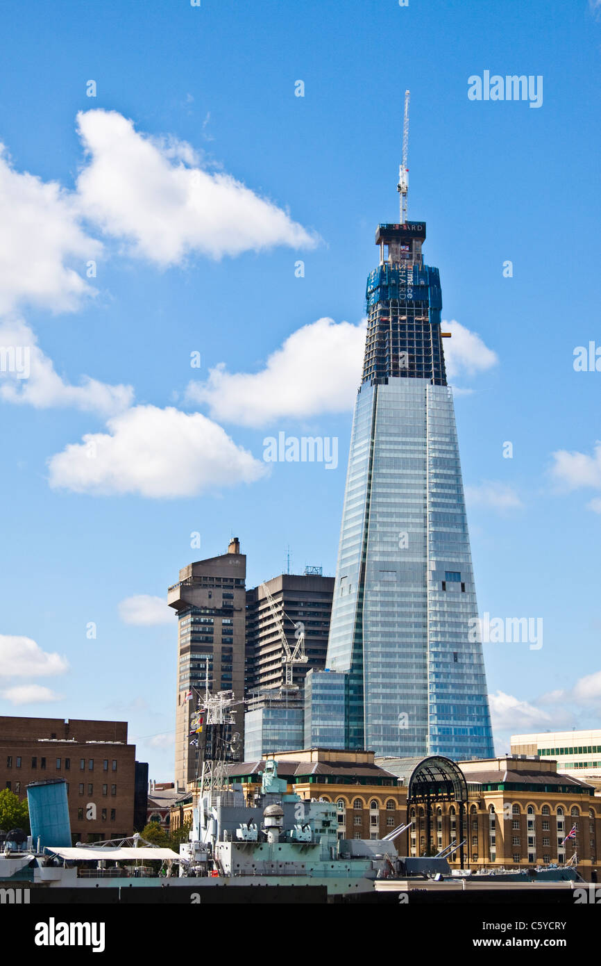Shard Tower construction, London Bridge Stock Photo