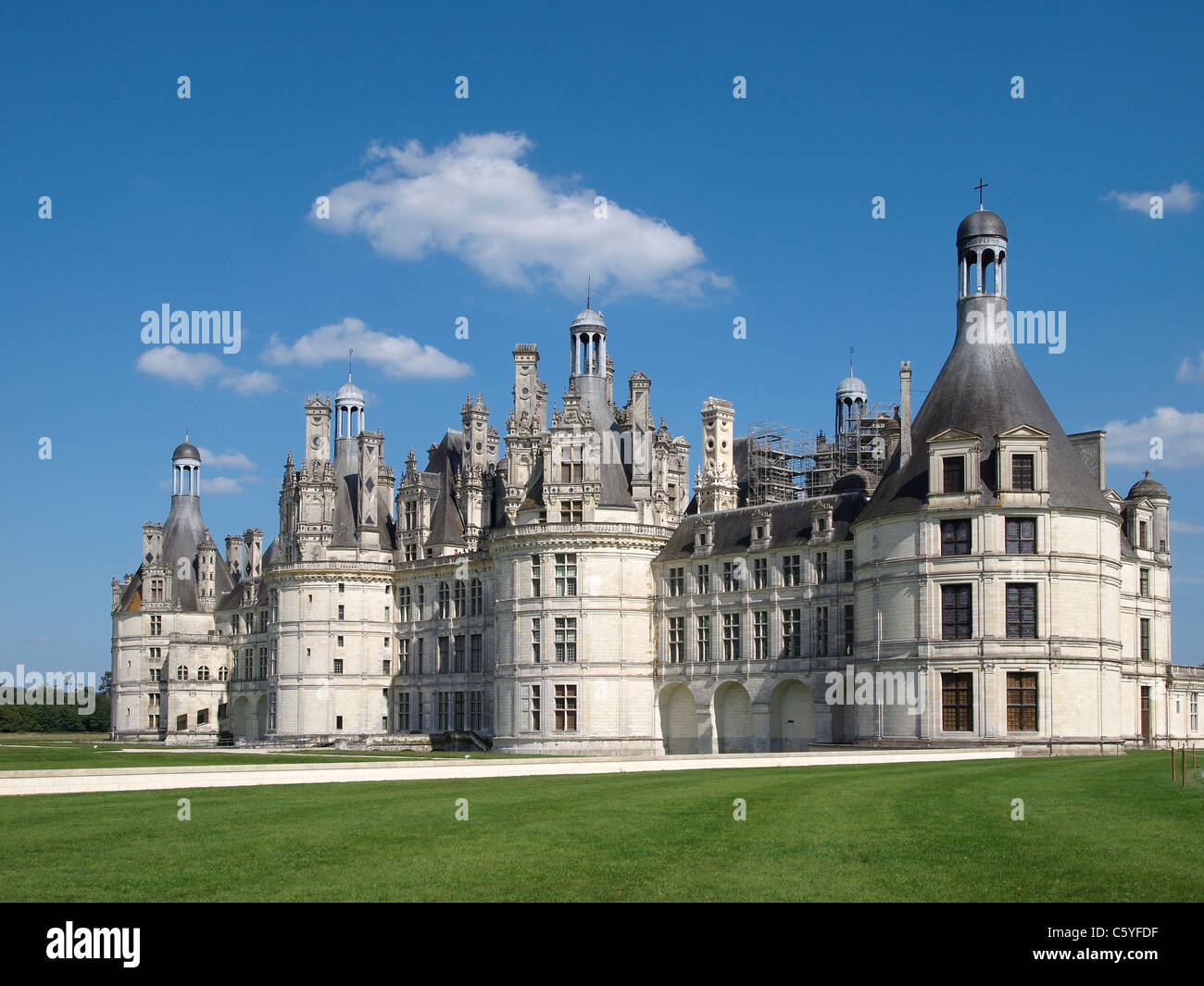 Chateau Royal de Chambord, Loire Valley, France Stock Photo