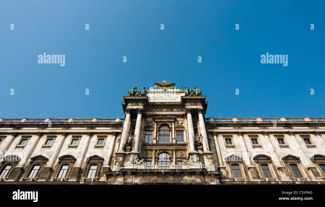 Neue Burg (New Castle) Wing of Wiener Hofburg Palace as seen from Burggarten, Vienna (Wien), Austria Stock Photo