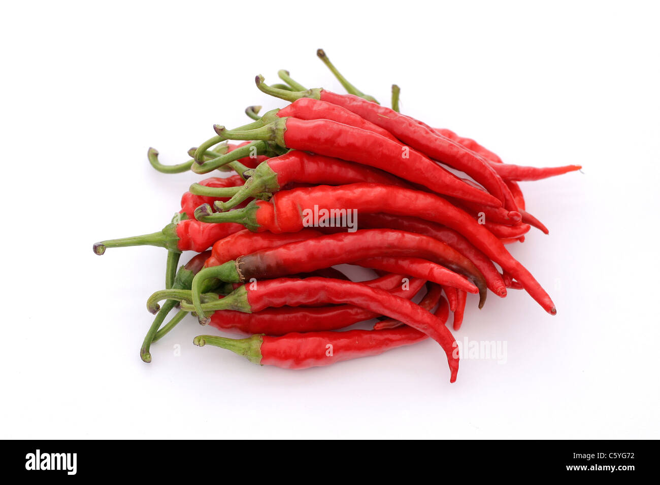 Pimento, cayenne red pepper along (Capsicum annuum). Stock Photo