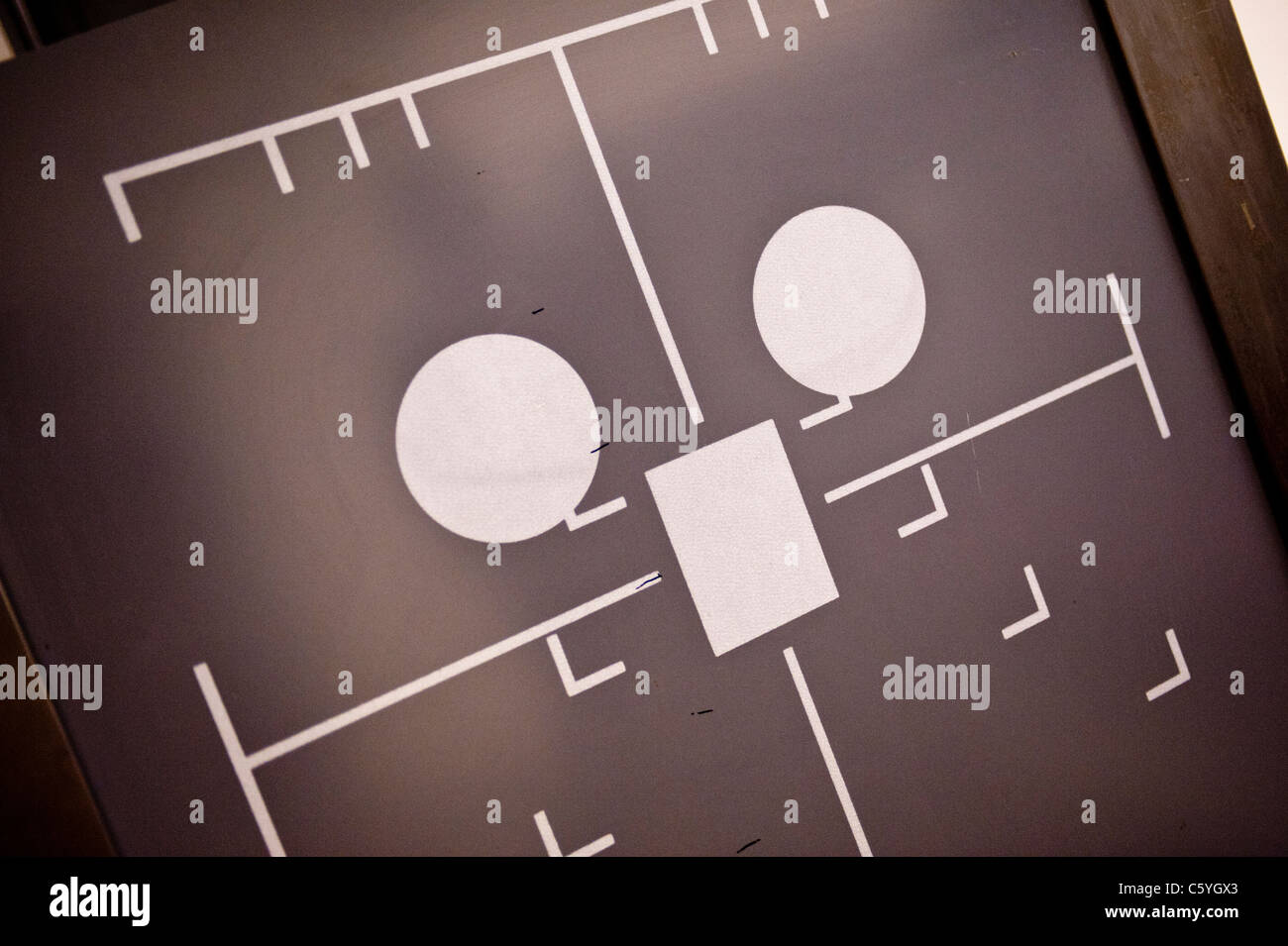 xray scanner target plate Stock Photo