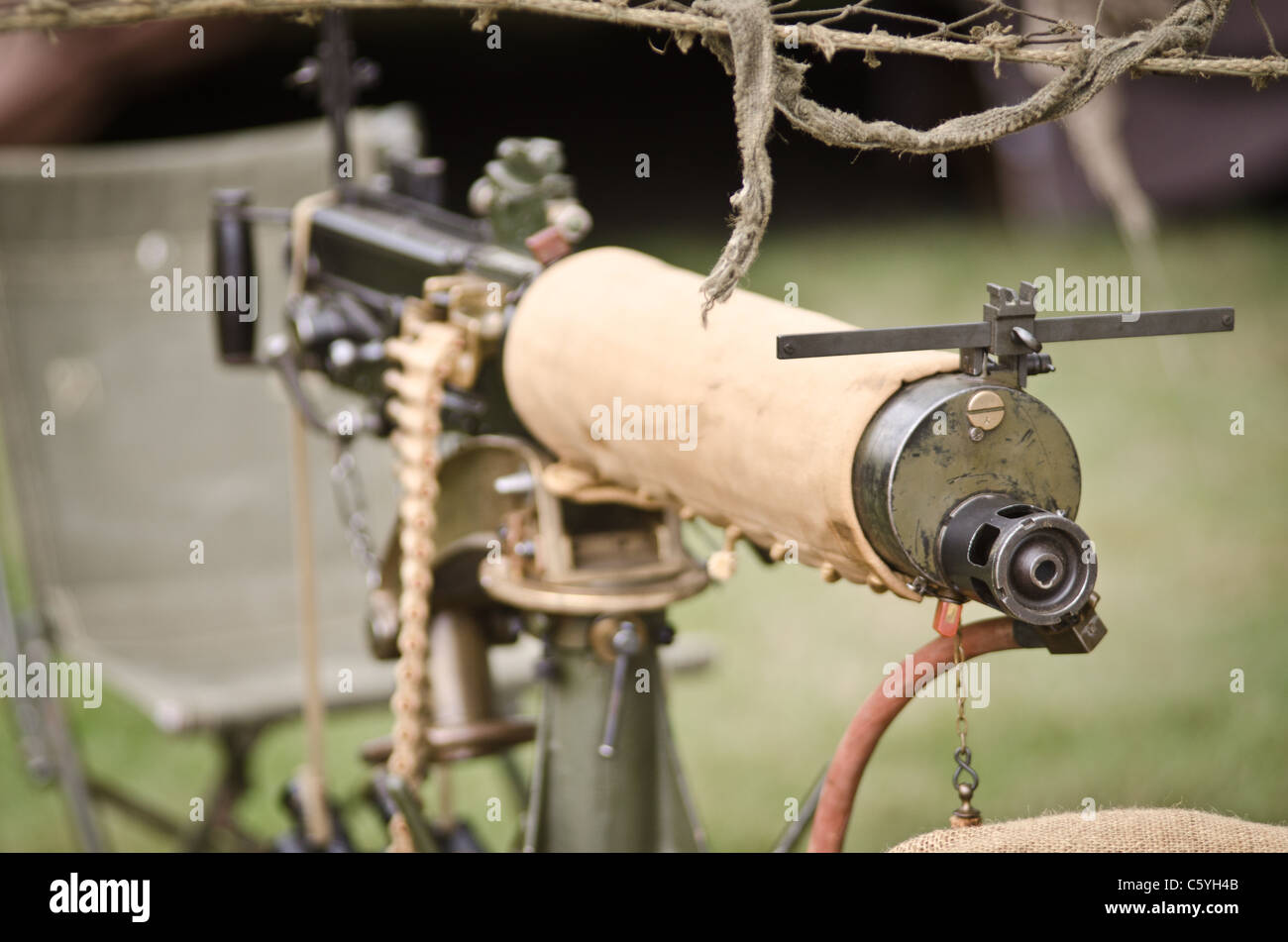 Vickers water cooled machine gun Stock Photo - Alamy