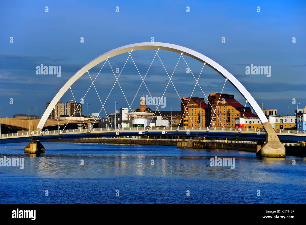 The Clyde Arc bridge, over the River Clyde, Glasgow Stock Photo Alamy