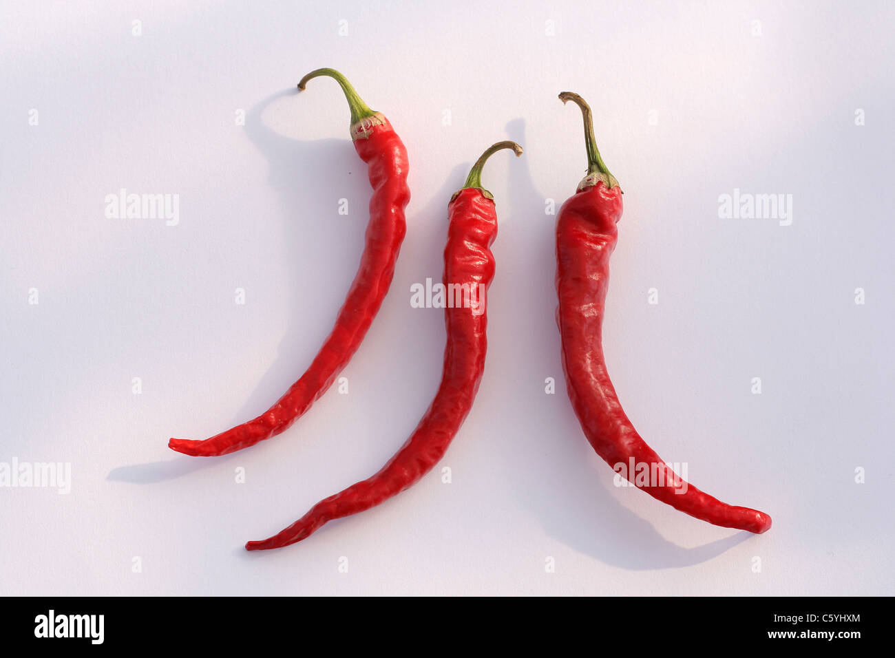 Pimento, cayenne red pepper along (Capsicum annuum). Stock Photo