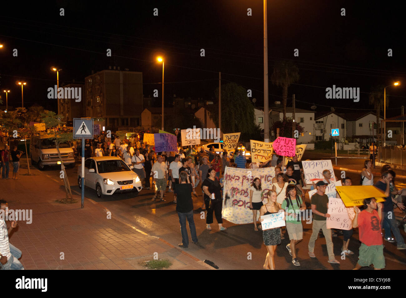 Protest March in Eilat Israel Denouncing the Cost of Living in the
