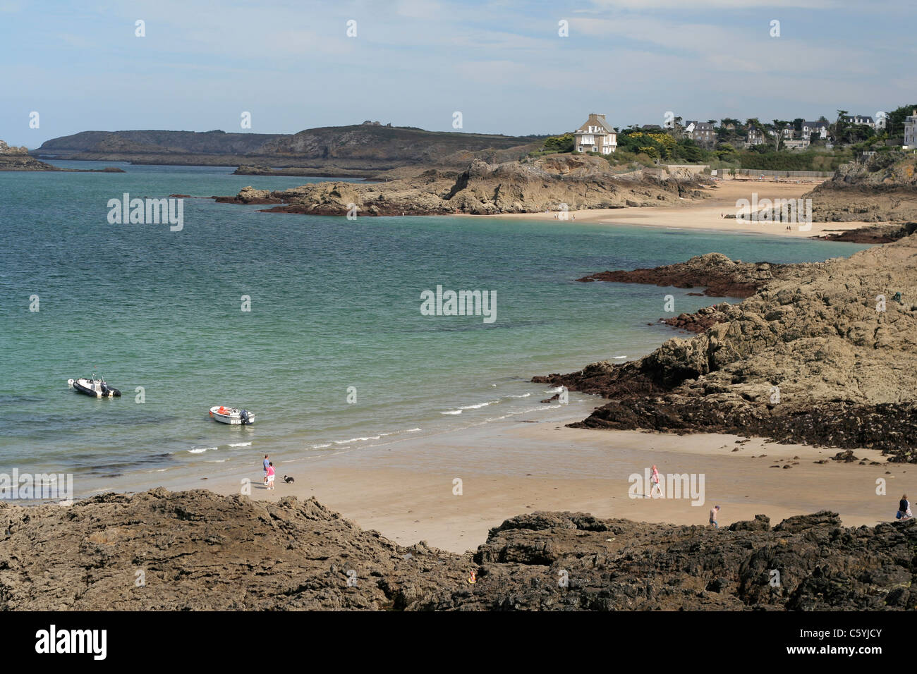 Beach La Varde Rothéneuf St Malo Brittany France Stock