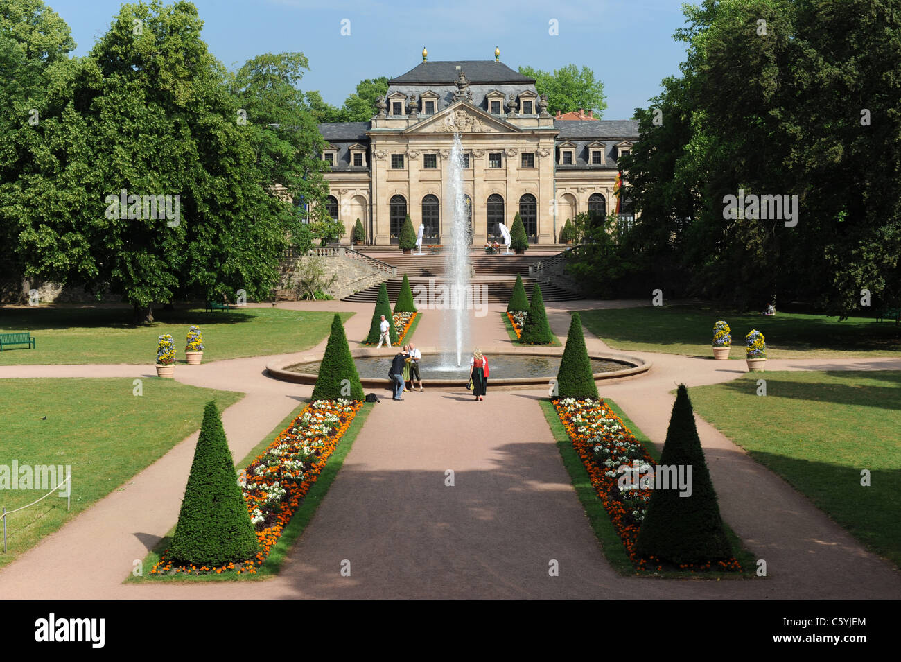 Fulda Schloss and Orangery gardens Hesse Germany Deutschland Stock Photo