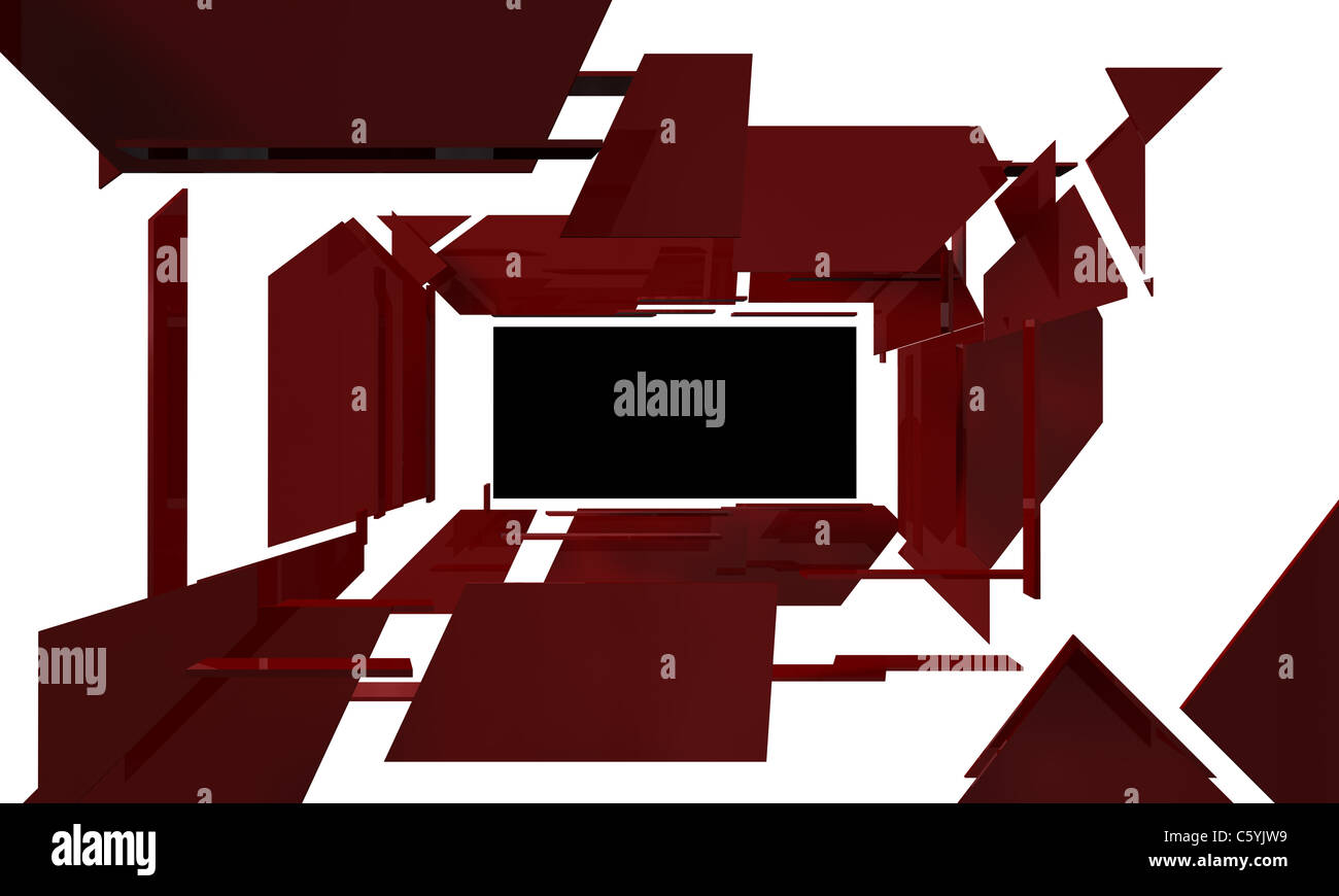 modern designed frame in red Stock Photo - Alamy