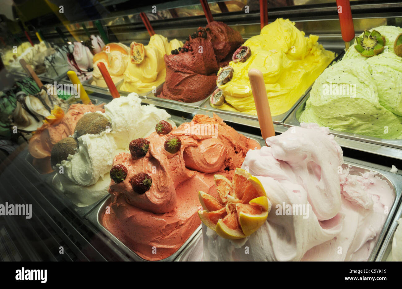 The variety of gelato flavors hires stock photography and images Alamy