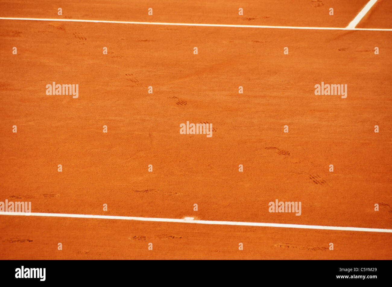 Clay tennis court, Roland Garros, Paris, France Stock Photo