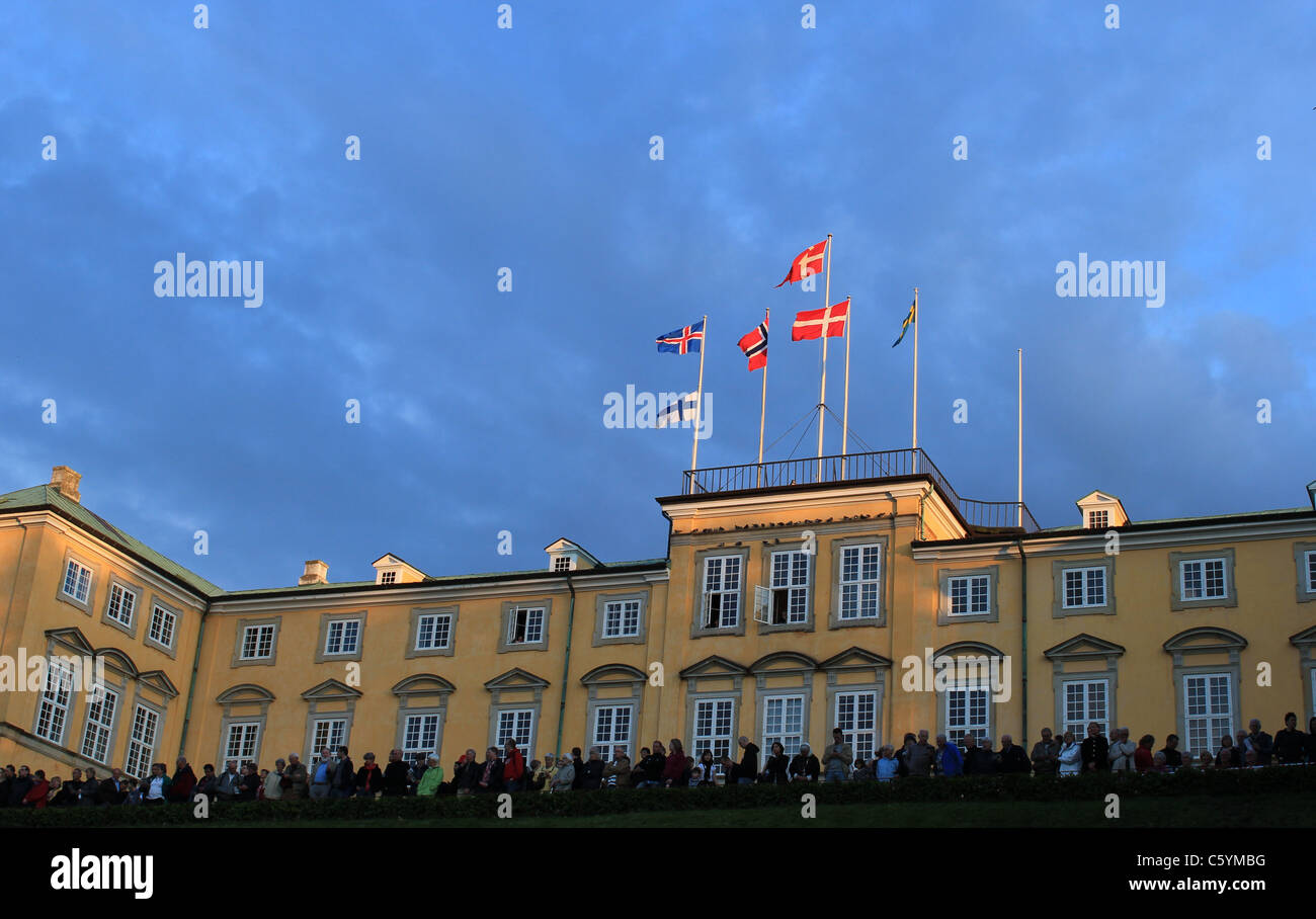 Frederiksberg Castle on Midsummer´s  Eve ( Sankt Hans aften, 'St. John's Eve' ) Stock Photo
