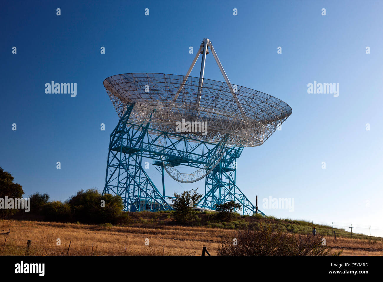 The Stanford Dish, an active radio telescope, Stanford, California, United States of America Stock Photo