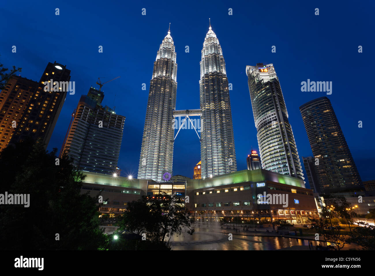 Petronas towers in Kuala Lumpur, Malaysia Stock Photo