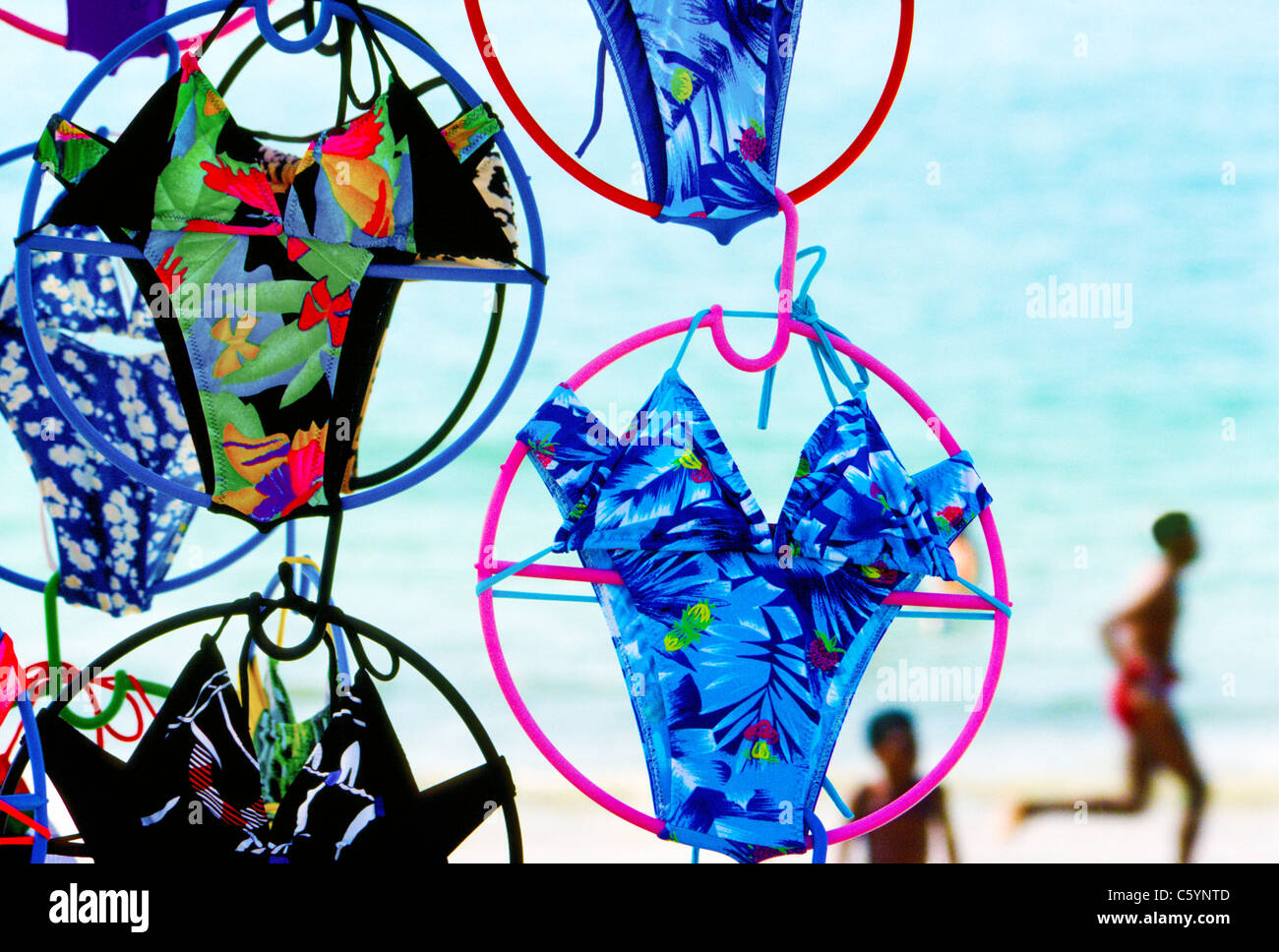 Bikini bathing suits are sold by vendors along worldfamous Copacabana