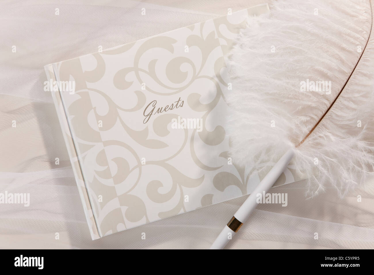 Pen by guest book Stock Photo