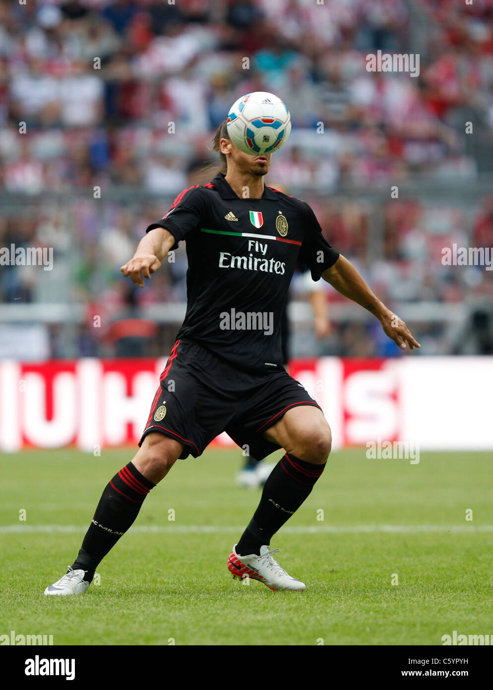 AC Milan player Zlatan Ibrahimovic  in action Stock Photo
