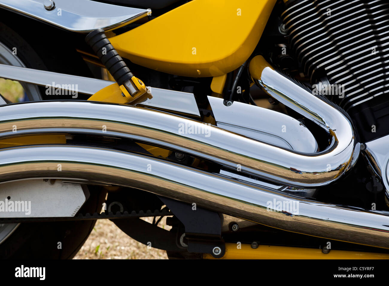Victory motorcycle, detail. Stock Photo