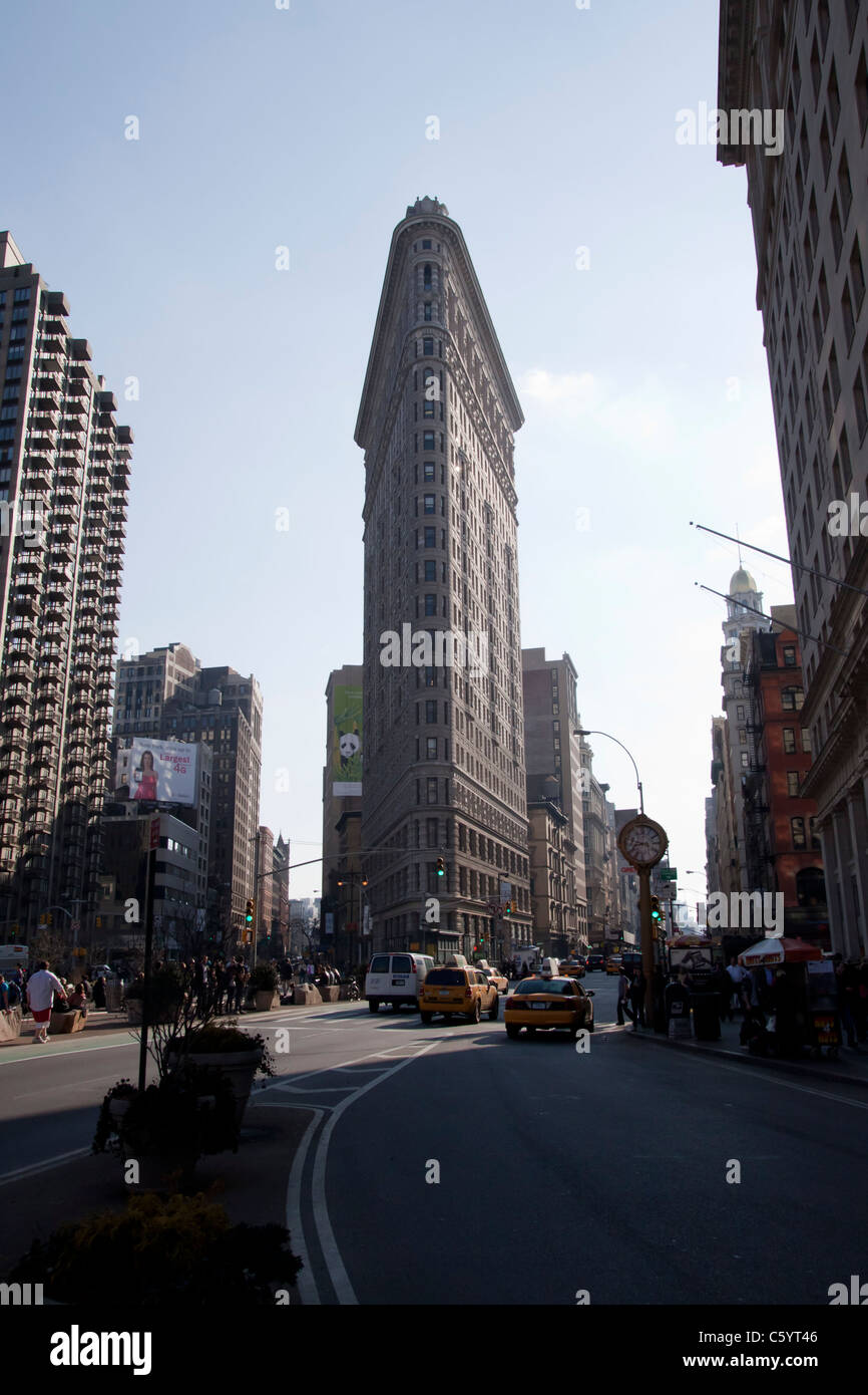 The Flatiron Building in New York City, America. Stock Photo